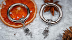 Rose Stem Boot Charms (Silver)