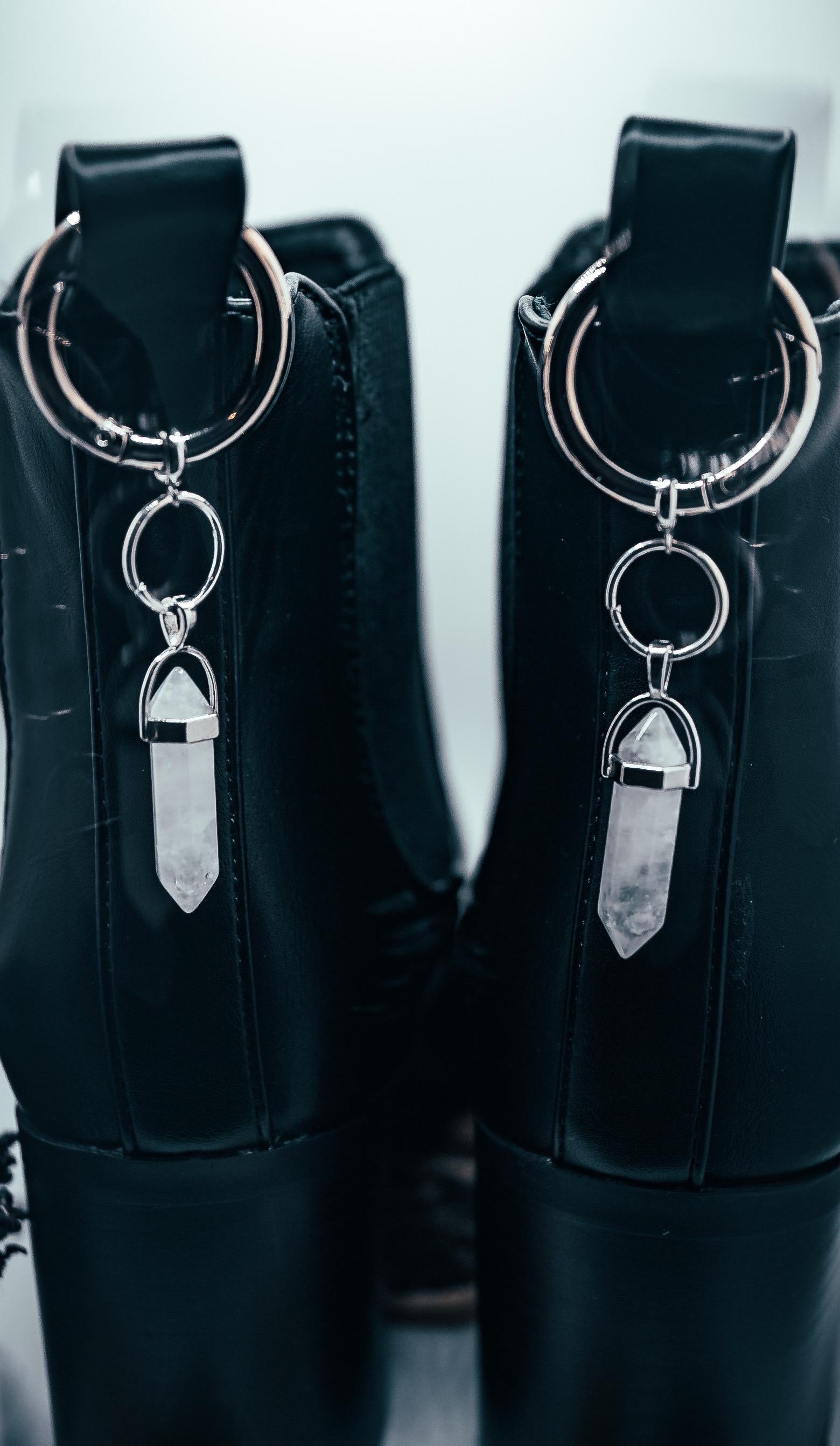 Clear Quartz Boot Charms