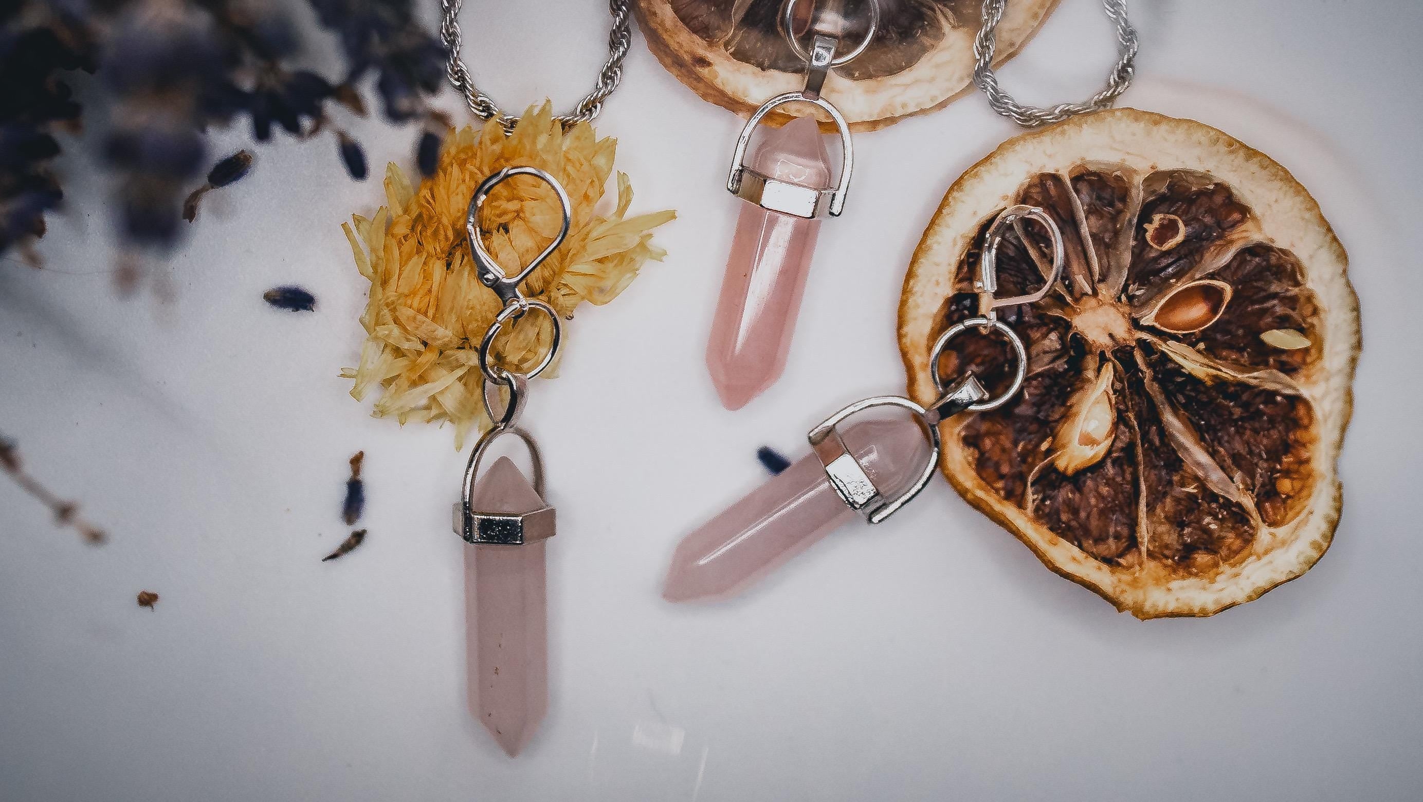 Rose Quartz Dangle Earrings