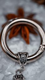 Rose Stem Boot Charms (Silver)