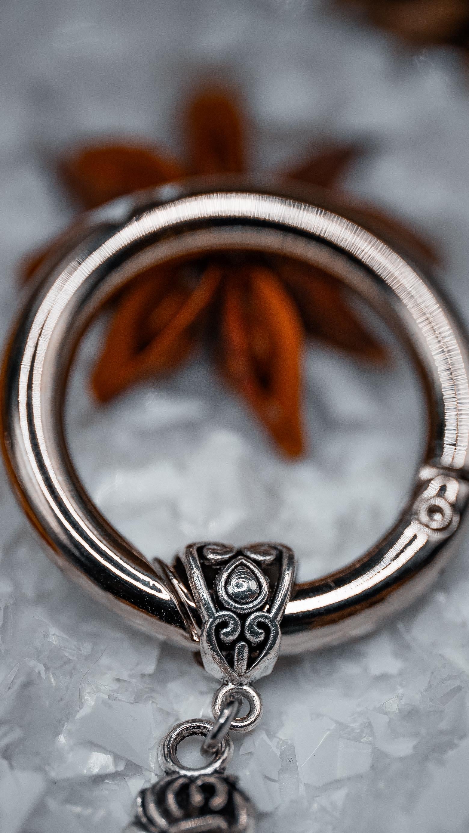 Rose Stem Boot Charms (Silver)