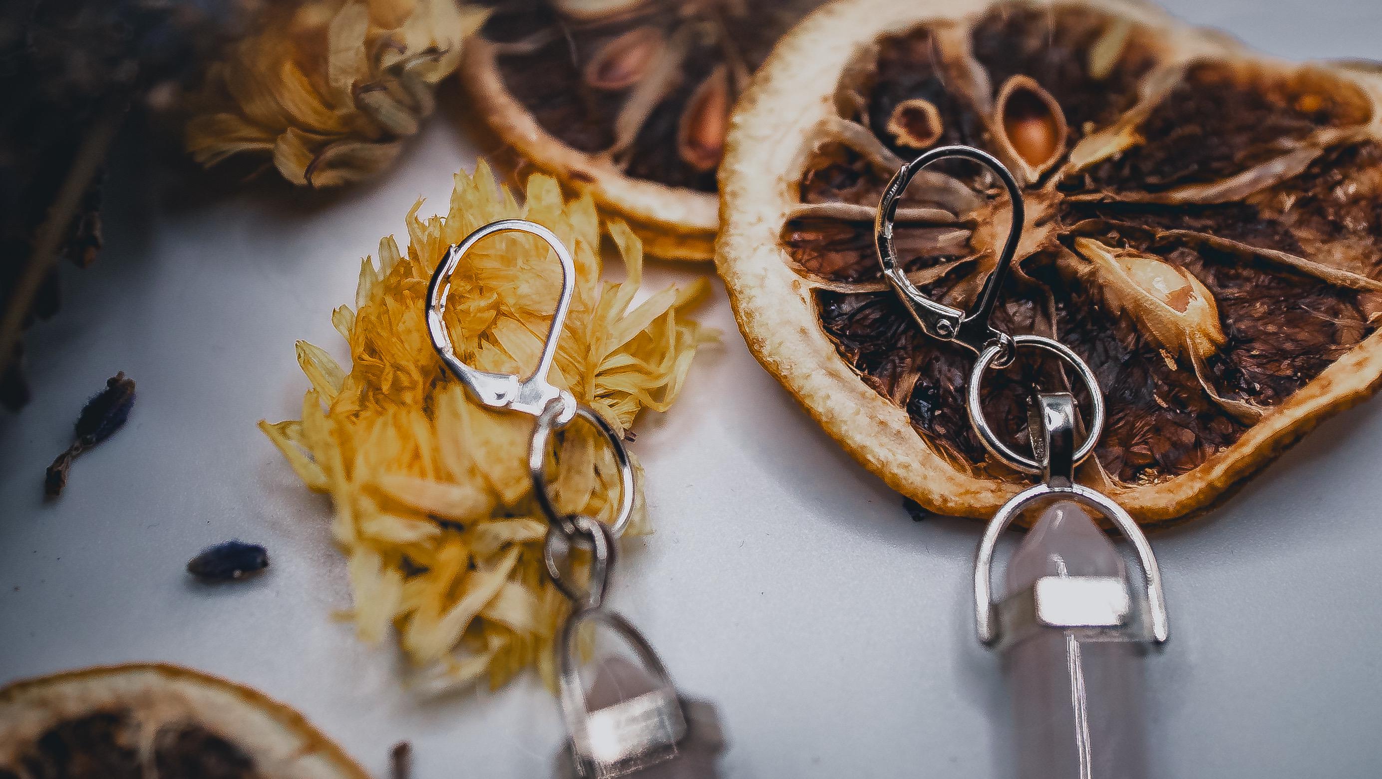 Rose Quartz Dangle Earrings
