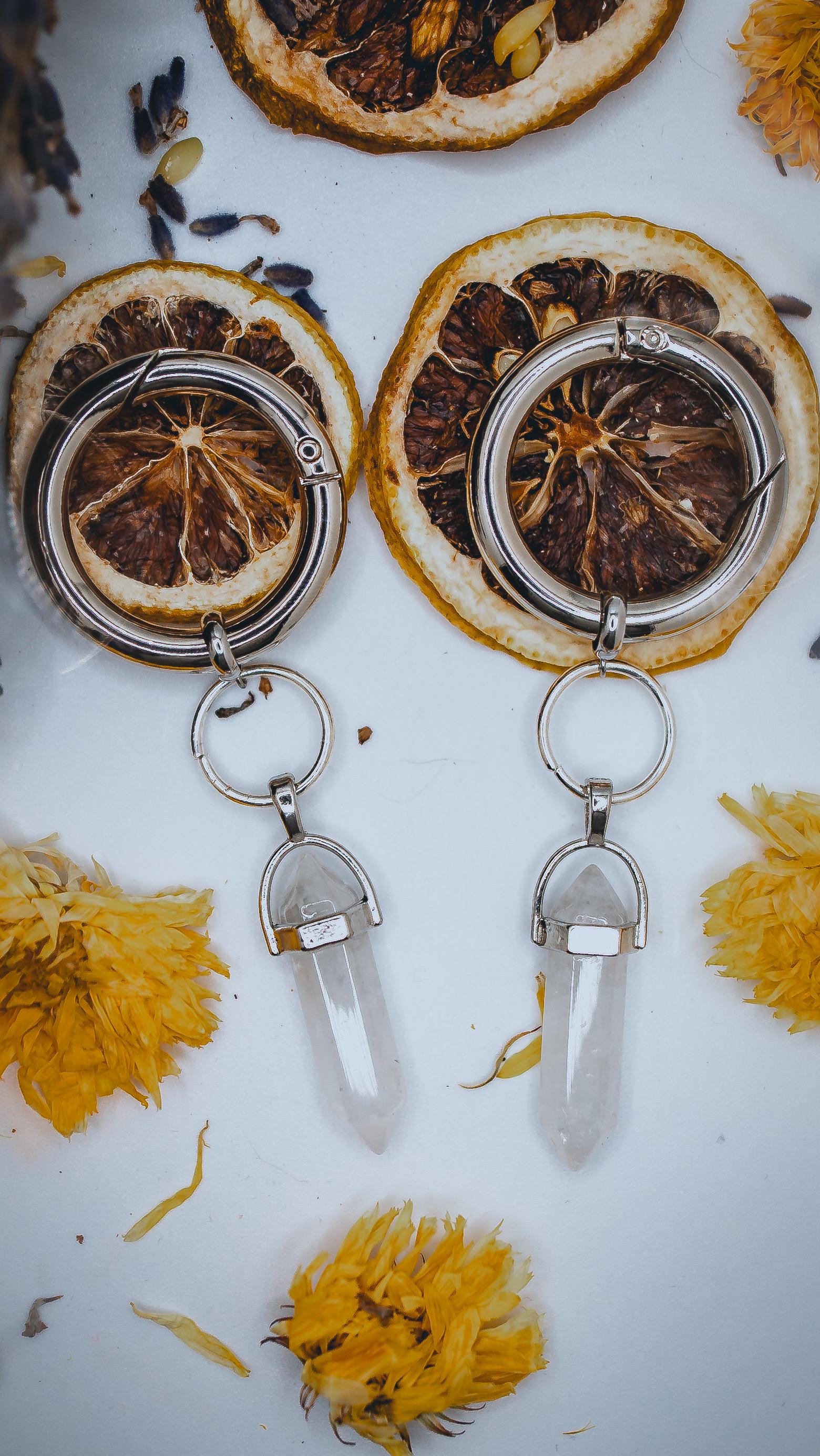 Clear Quartz Boot Charms