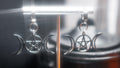 Large Triple Moon Goddess Earrings (Silver)