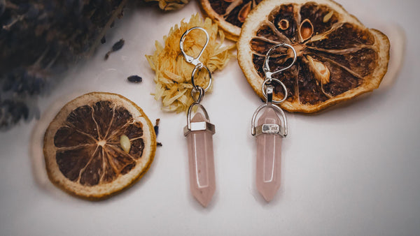 Rose Quartz Dangle Earrings