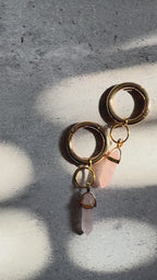 ROSE QUARTZ BOOT CHARMS (GOLD)